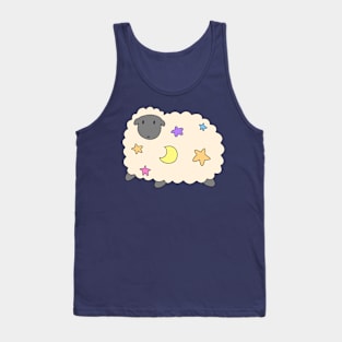 Colorful Stars and Moon Sheep Tank Top